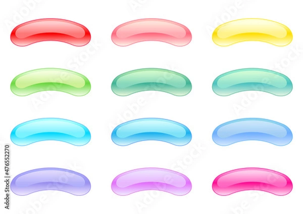 Fototapeta 透明感のあるジェリービーンズセット