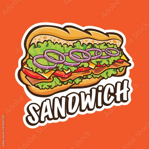 Obraz Sub Sandwich Logo Vector Design