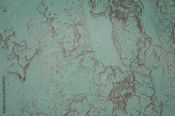 Obraz Cracked old white paint on pink background