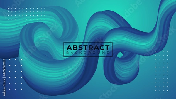 Fototapeta 3D fluid abstract vector trendy modern blend background illustration.