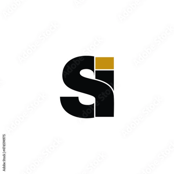 Obraz Letter SI simple logo design vector