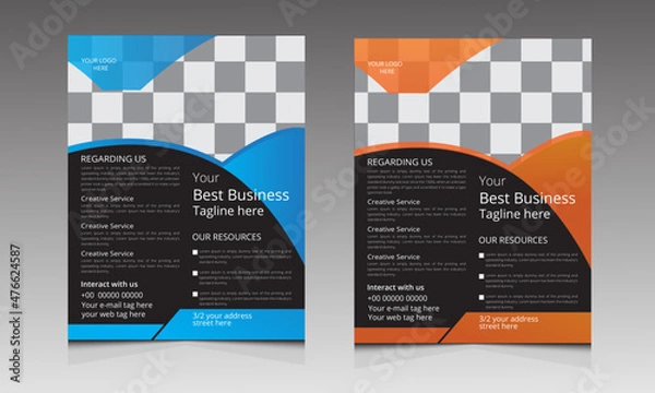Fototapeta Modern Corporate business flyer design,Vector illustration design 2022 