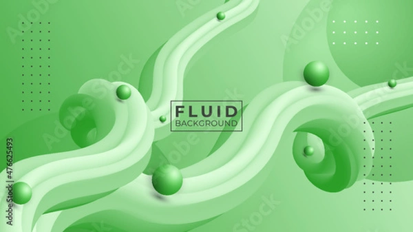 Fototapeta 3D fluid abstract vector trendy modern blend background illustration.