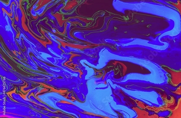 Fototapeta Abstract red-purple marble background. Acrylic texture with marble pattern. Mixing colors creates an interesting structure. It is well suited for laptop background and wallpaper, fabric