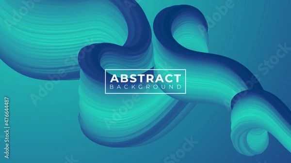 Fototapeta 3D fluid abstract vector trendy modern blend background illustration.