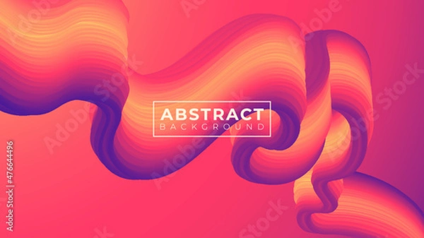 Fototapeta 3D fluid abstract vector trendy modern blend background illustration.