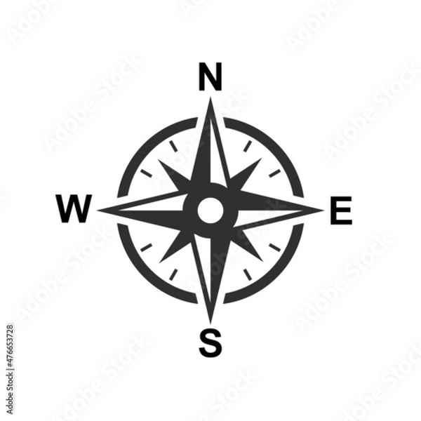 Obraz Compass Rose Icon Vector Logo Template Illustration Design