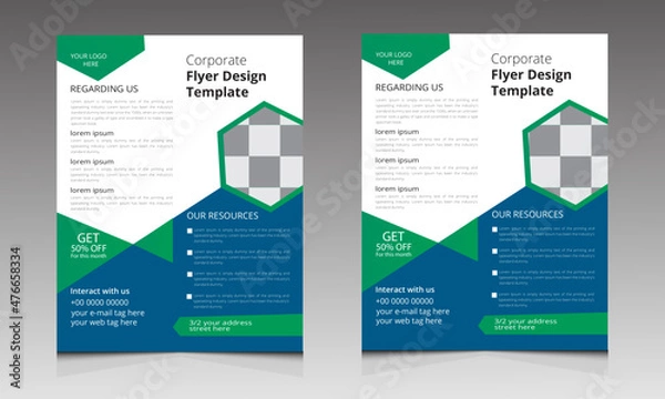 Fototapeta Modern Corporate business flyer design,Vector illustration design template