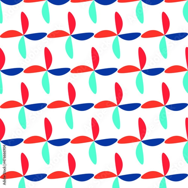 Obraz seamless pattern with red and white bows