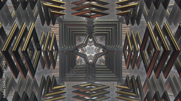 Fototapeta Abstract 3D geometric pattern