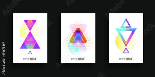 Obraz Vector triangular background Set 2