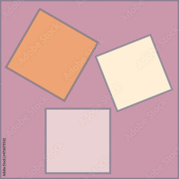 Obraz Seamless pattern on a square background - patchwork quilt. Design element.