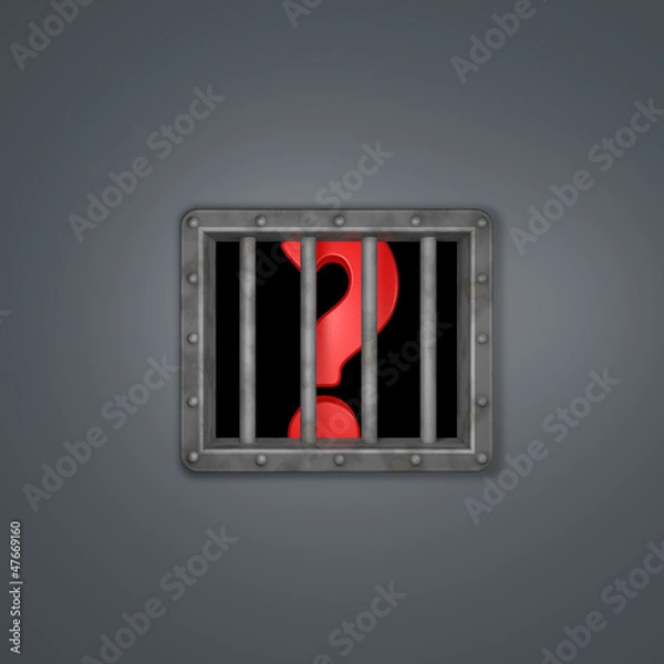 Obraz fragezeichen im knast