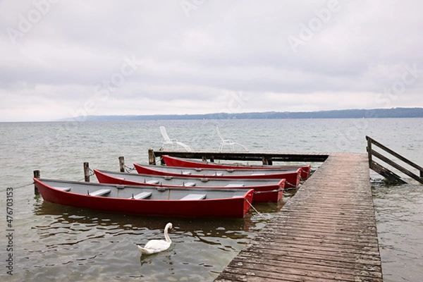 Obraz Rote Ruderboote