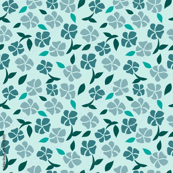Obraz seamless pattern flowers flat
