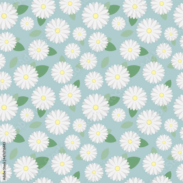Obraz seamless pattern flowers flat