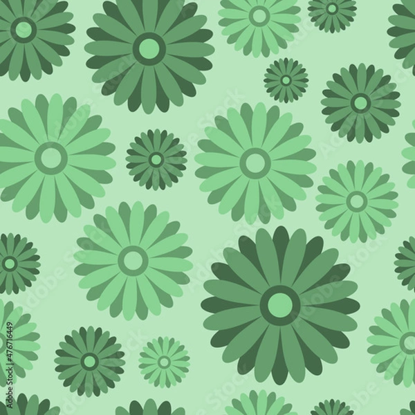 Obraz seamless pattern flowers flat