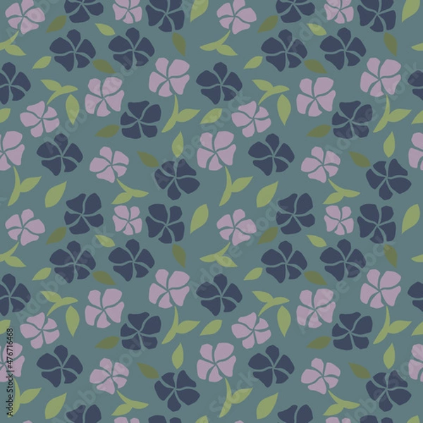 Obraz seamless pattern flowers flat