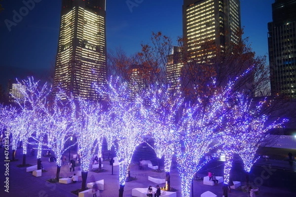 Fototapeta 横浜みなとみらいのイルミネーション