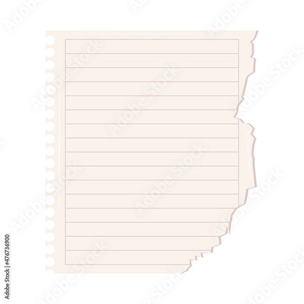 Obraz torn paper of notebook