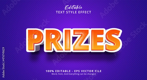 Obraz Editable text effect, prizes style