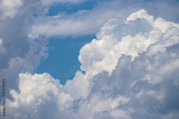 Fototapeta blue sky with white clouds