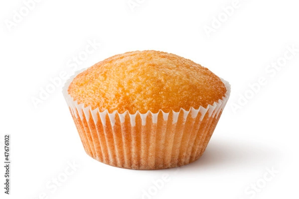 Fototapeta Cupcake in paper bakeware. Closeup.