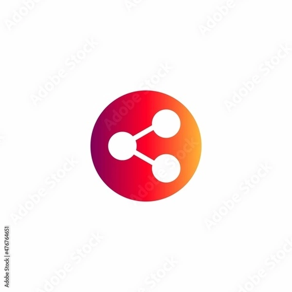 Obraz Share icon. Vector illustration for graphic design, Web, UI, app.