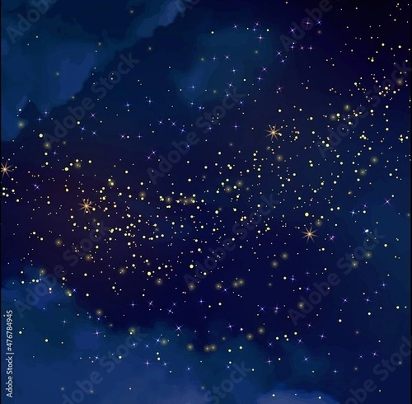 Obraz 3d render illustration, Amazing and unique picture of starry sky