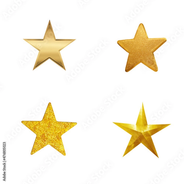 Obraz gold stars set