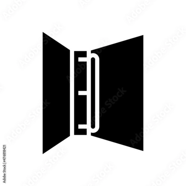 Obraz three-ring binder glyph icon vector. three-ring binder sign. isolated contour symbol black illustration