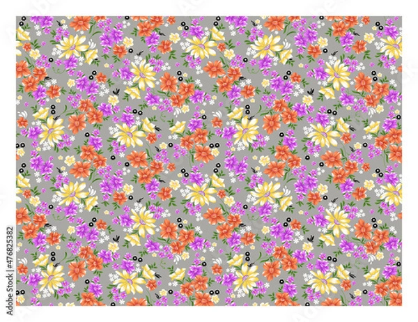 Obraz abstract digital watercolor flower  design pattern on   background