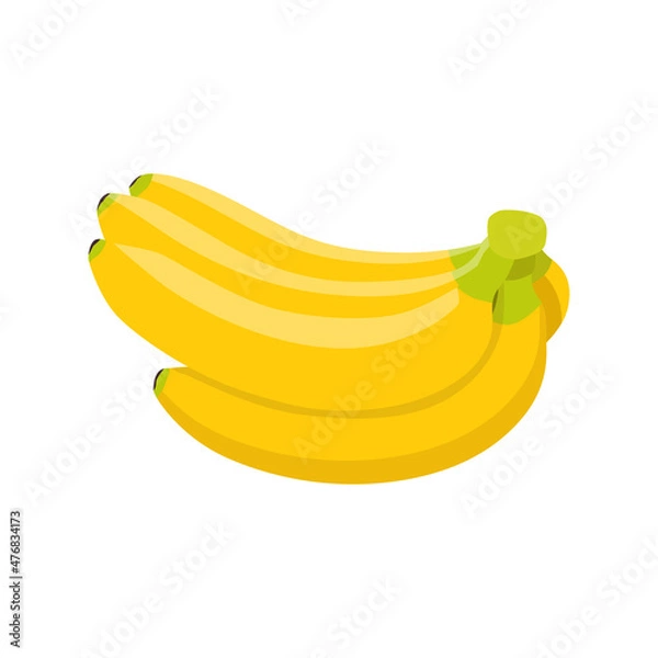 Fototapeta Flat vector of Banana isolated on white background. Flat illustration graphic icon