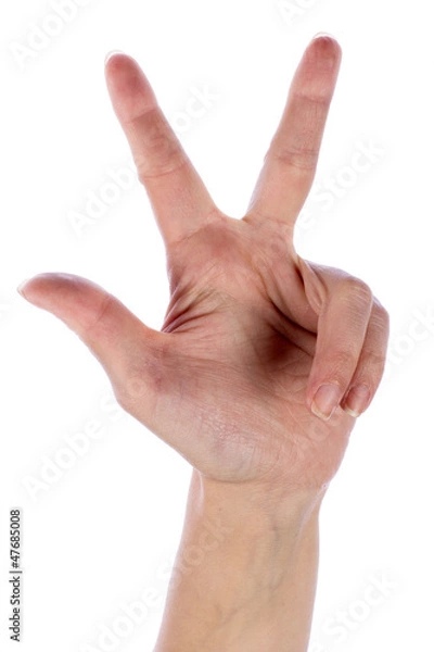 Obraz Hand showing number three