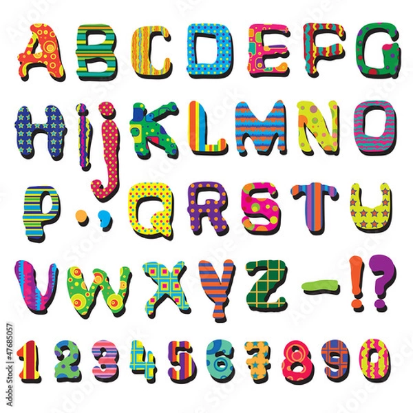 Fototapeta Colorful letters
