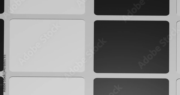 Obraz Black and white business card mockup image 3d rendered premium quality image flat modern design