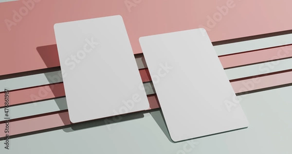 Obraz Business card mockup image 3d rendered premium quality image modern flat design
