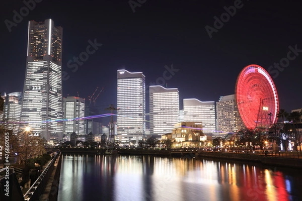 Obraz みなとみらい全館ライトアップ