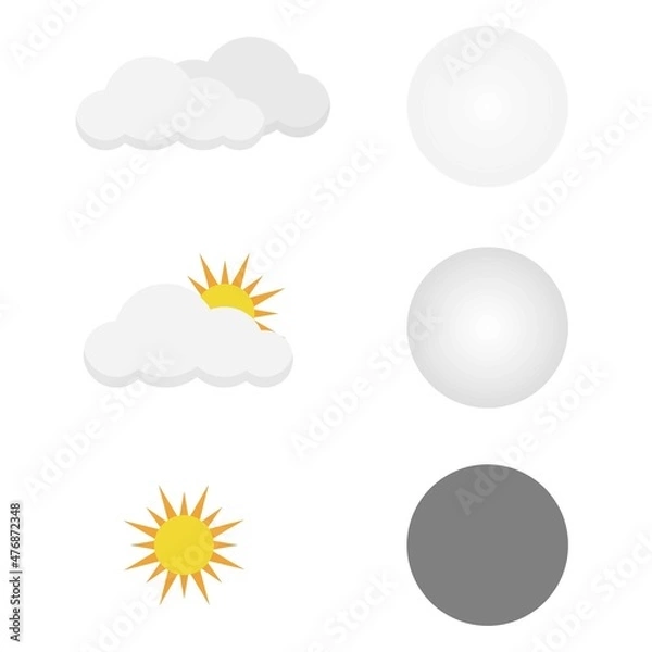Fototapeta Illustration vector design of photochromic lens comparison.