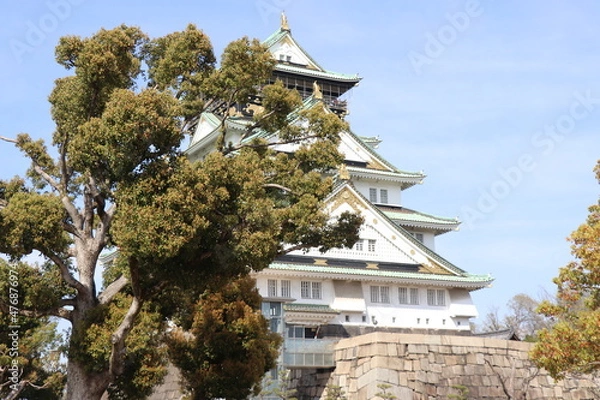 Fototapeta 大阪城　お城　観光