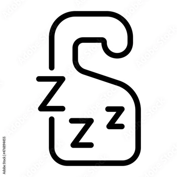 Fototapeta do not disturb line icon