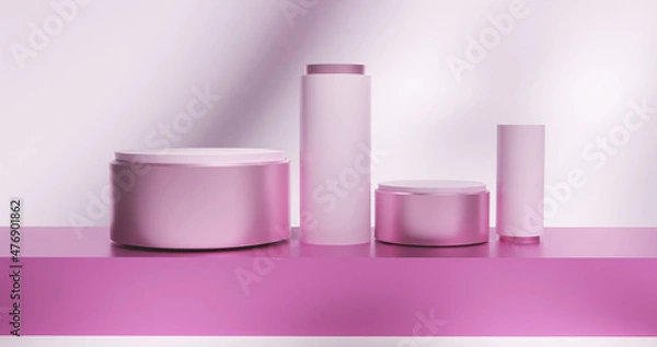 Obraz Product advertisement mockup image 3d rendered premium quality image , cosematitic beauty products display mockup