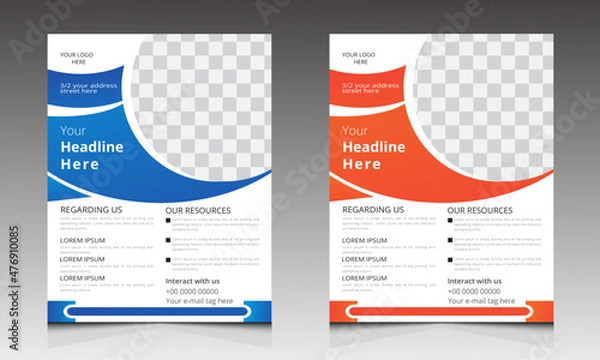 Fototapeta Modern Corporate business flyer design,Vector illustration design template.