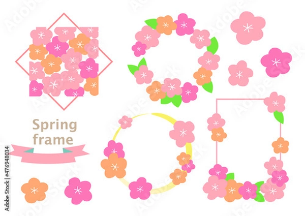 Fototapeta 花のフレーム素材