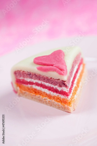 Obraz Gâteau arc en ciel pâte d'amande rainbow cake