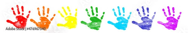Obraz Colorful hand prints