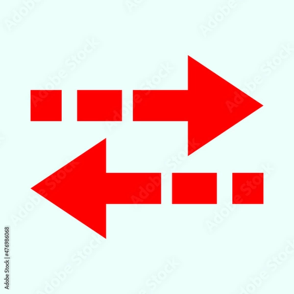 Fototapeta Red arrow icon vector EPS- 10