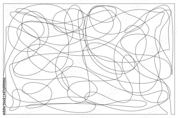 Obraz Continuous line drawing, vector of ice background with marks from skating and hockey.