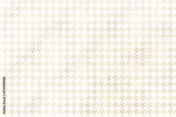 Fototapeta 千鳥格子の背景素材　金色　和紙風テクスチャ　上品　白　ゴージャス　幾何学的　かすれ　光沢