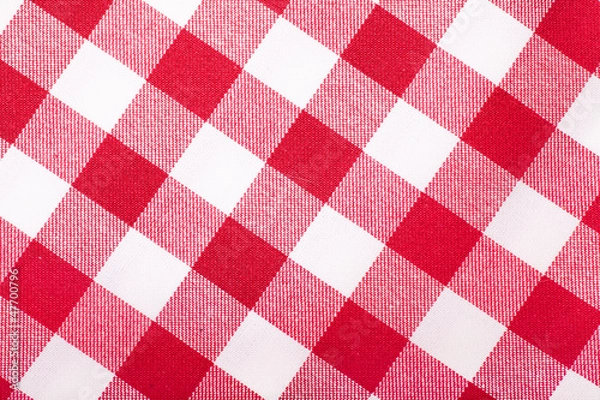 Obraz Red and white tablecloth